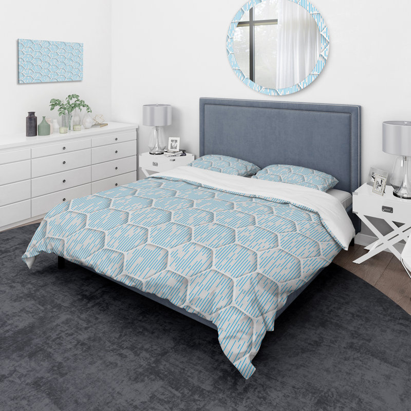 Ensemble de housse de couette designart nids, Housse de couette très grand + 2 taies décoratives