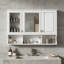 Armoire de toilette murale 41 po avec tablette réglable et tablettes ouvertes, portes à fermeture en douceur, rangement au-dessus de la toilette-43914591