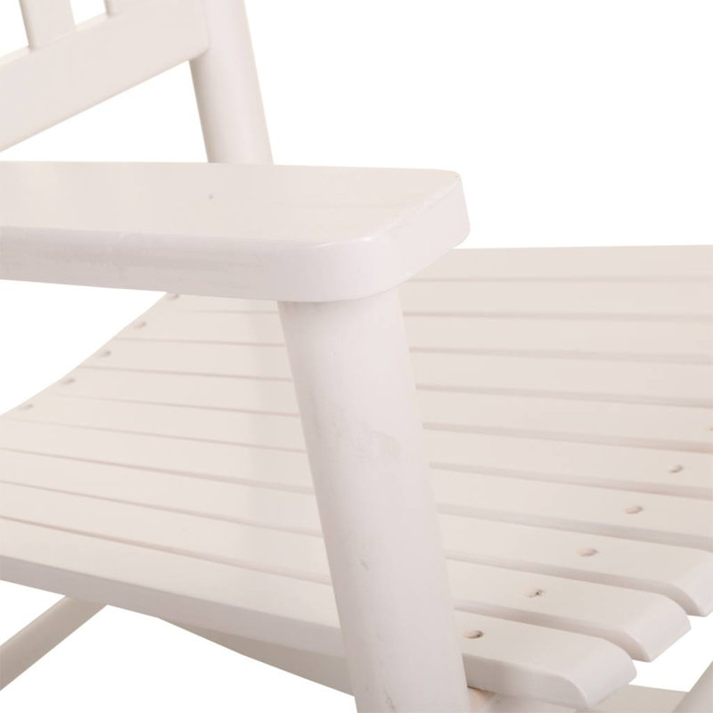 Aelia Solid Wood Rocking Chair, White