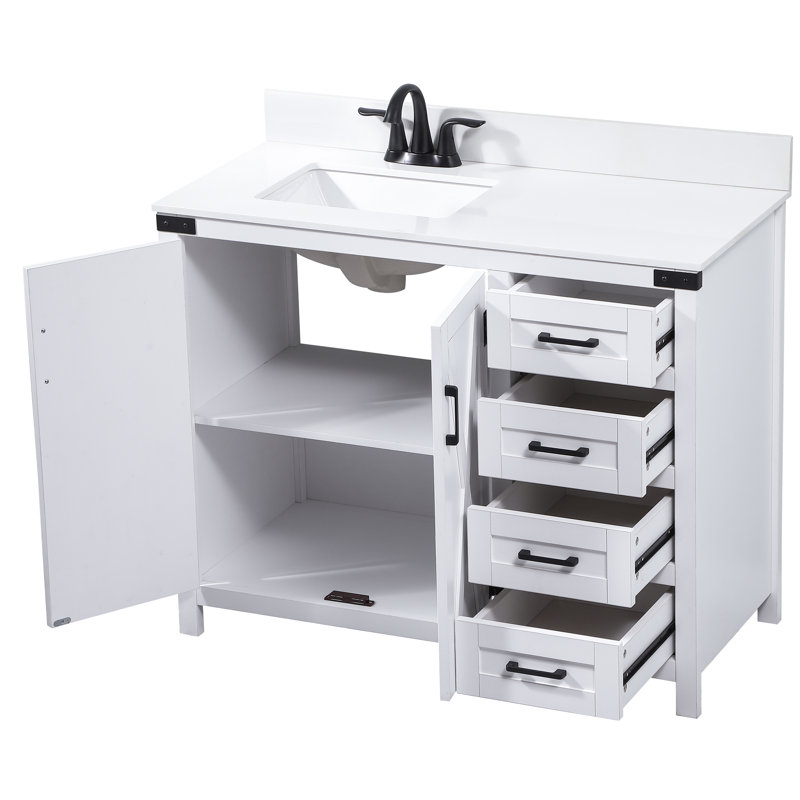 Ensemble de meuble-lavabo simple 42 po Slayton, Blanc