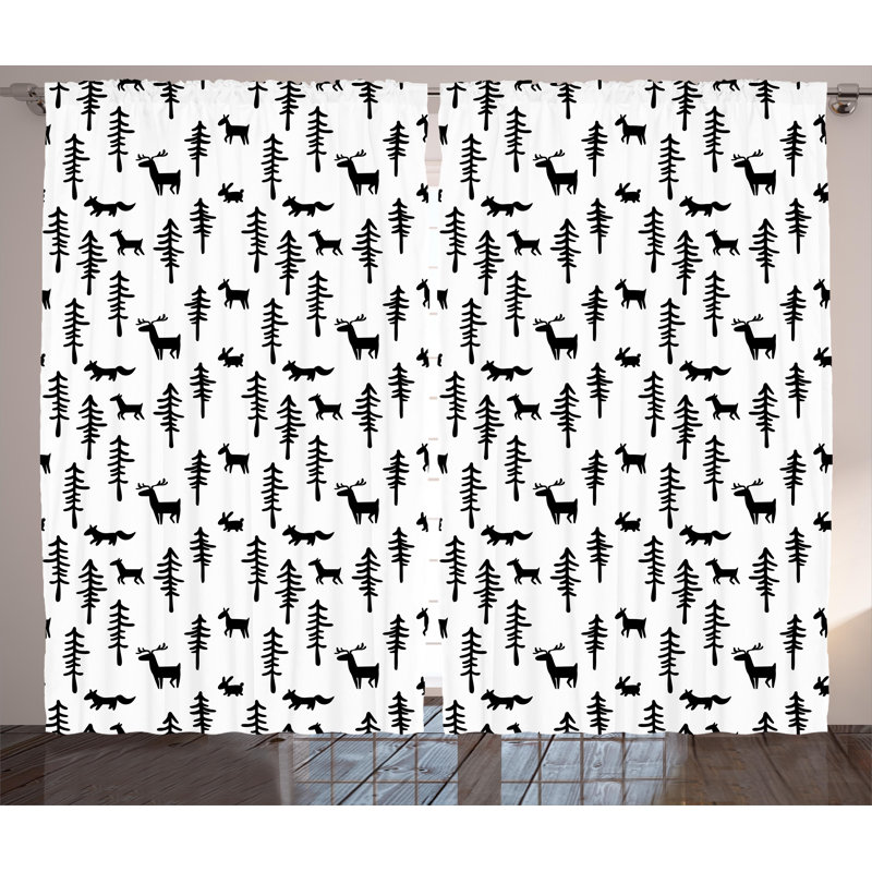 Rex Semi Sheer Curtain Pair, 54" W x 96" L