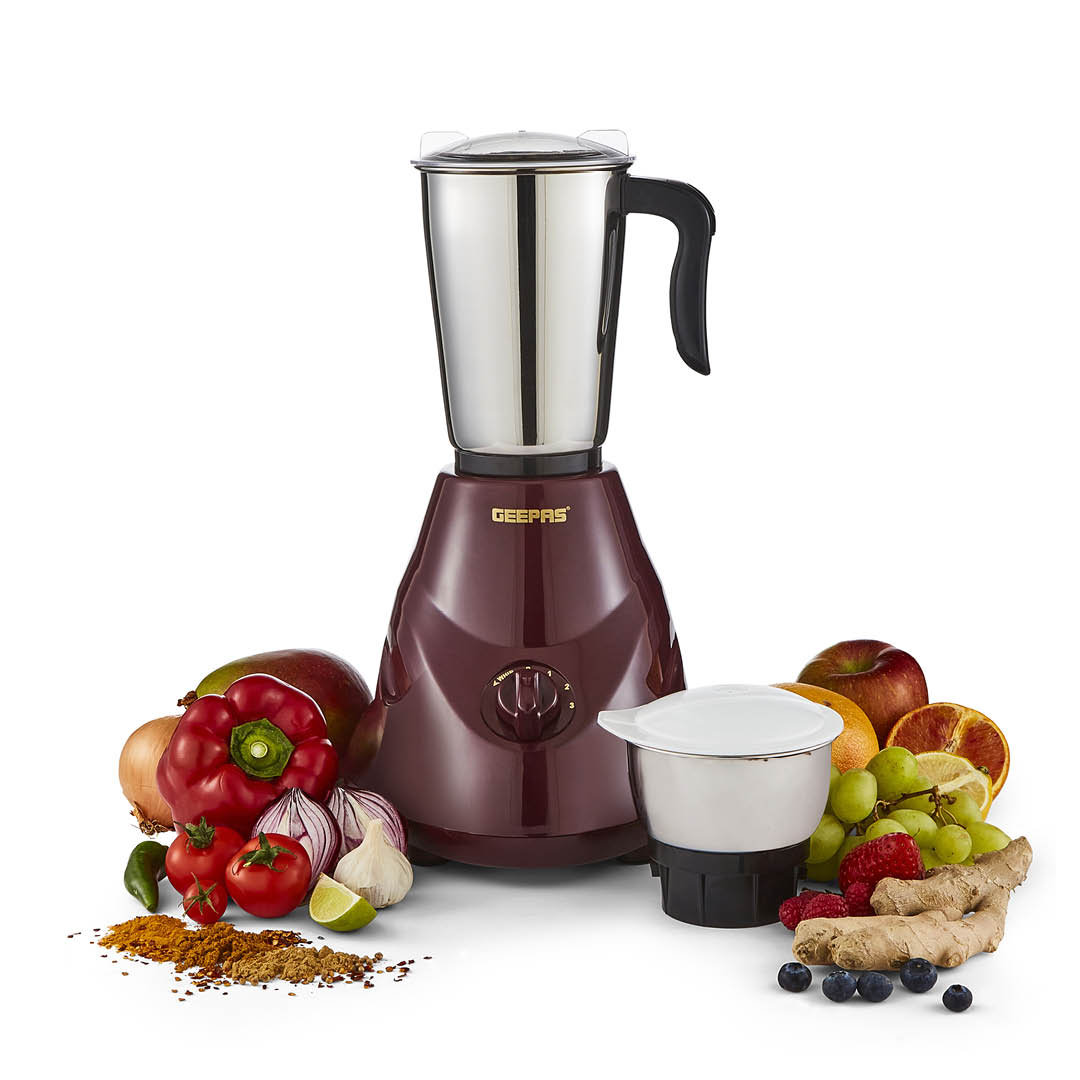 B&Q - 550W 2-In-1 Mixer Grinder Stainless Steel Jars & Blades 3 Speed Blender - Image 5