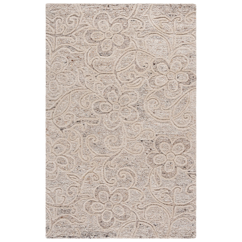 Natura 806 Hand Tufted Wool; Cotton Floral Rug, 5'-0" X 8'-0" Rectangle