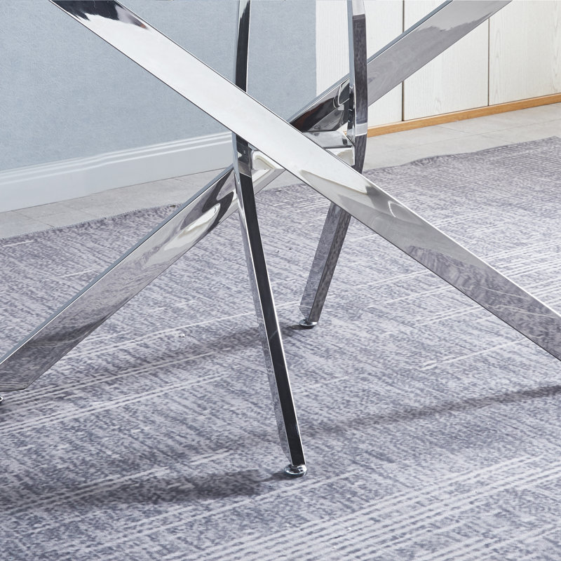 Willa Arlo™ Interiors Kara Glass Pedestal Dining Table for 4 or 6 ...