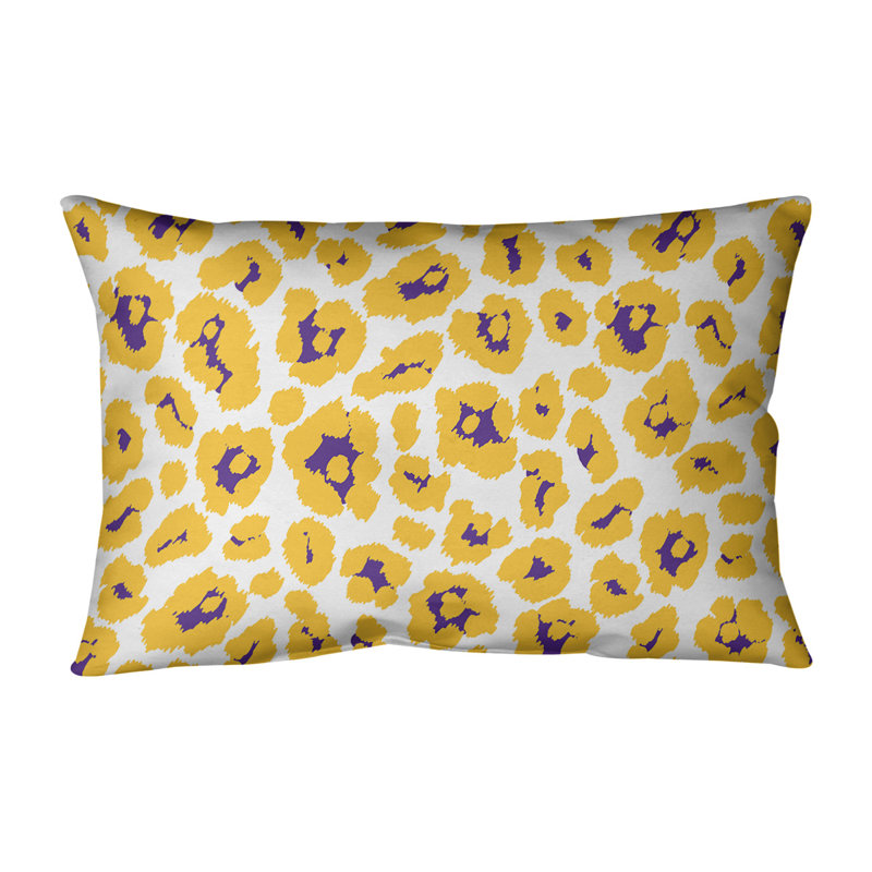 Housse de coussin rectangulaire Minnesota football, Jaune, Faux lin