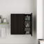 Combo armoire murale 36 po avec porte à fermeture douce, finition chêne foncé, organisateur de rangement de salle de bain 3 pièces avec tablettes intérieures pour petits espaces