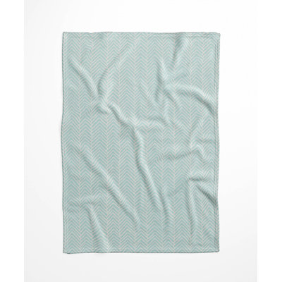 Chevron Block Velveteen Fleece Blanket