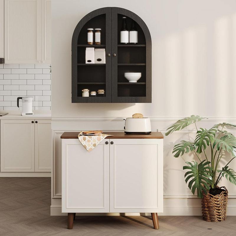 61mm W 70mm H Medicine Cabinet Mirror, Matte Black
