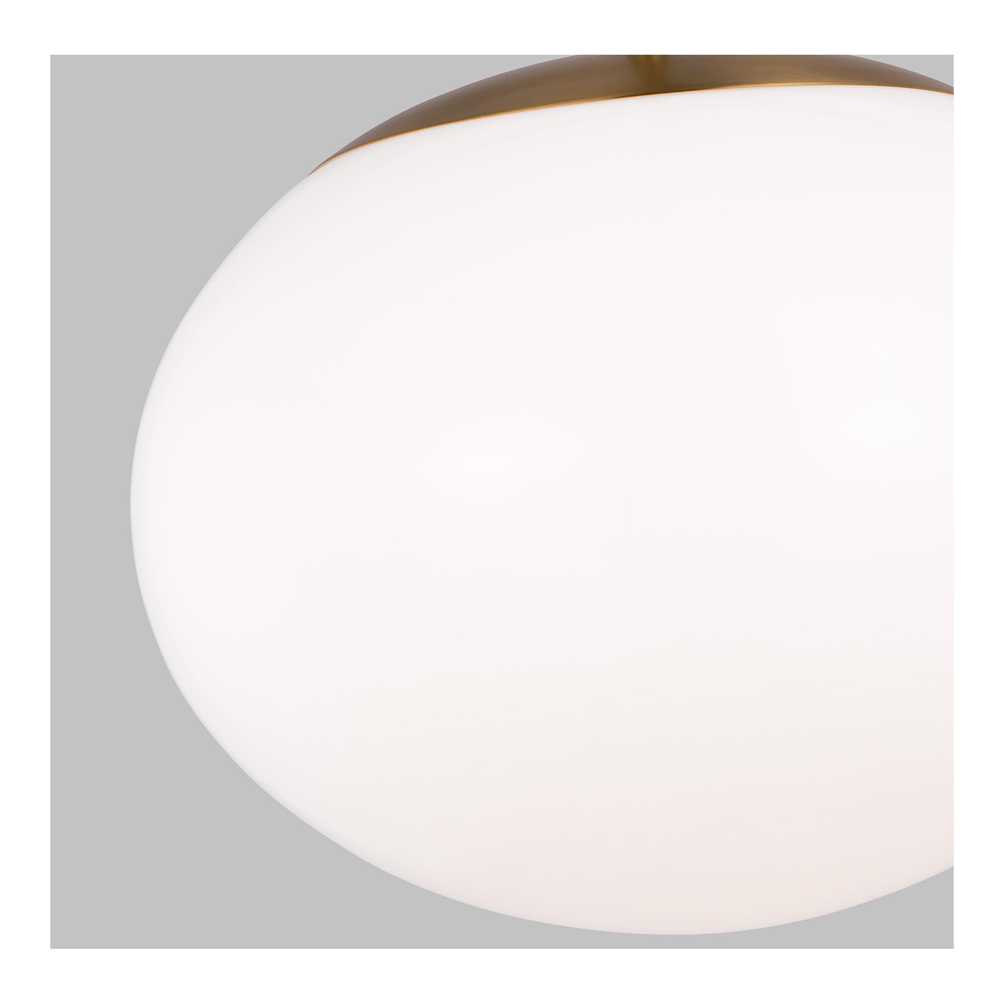 Vibi Milk Glass Globe Single Pendant , Burnished Brass