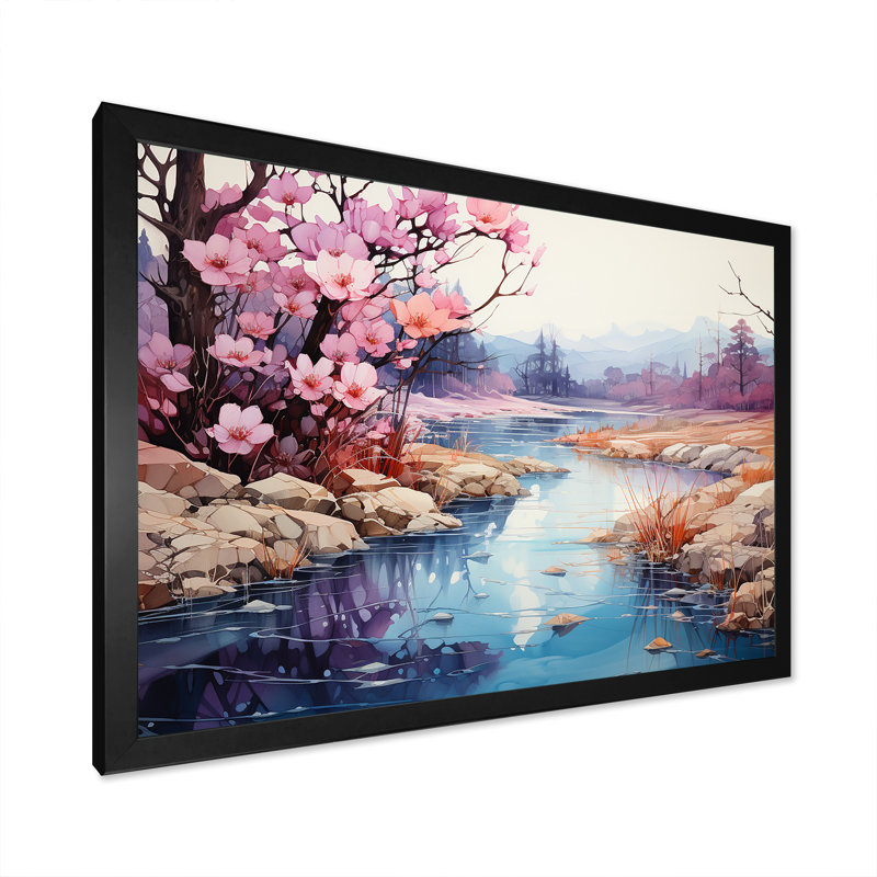 Impression sur toile «Al tranquillité» - campagne, Cadre simple noir, H 30 po x l 40 po