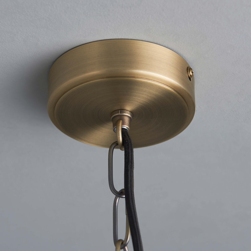 Norwalk 1 - Light Matt Antique Brass Lantern Pendant