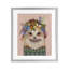 «Folk Hedgehog with Florals», reproduction encadrée sous verre, design par Mia Charro-117082466-117082462