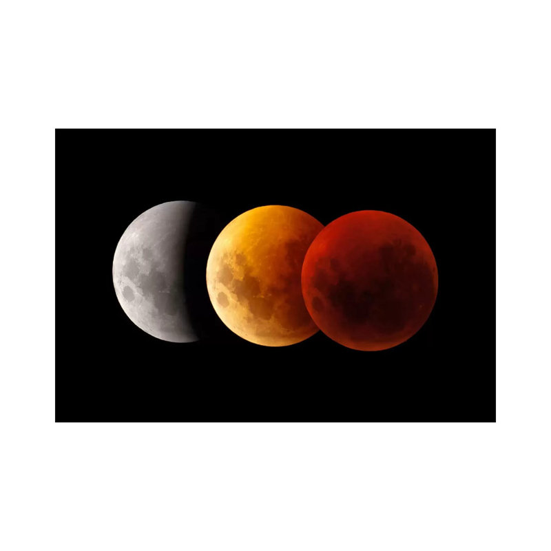 Composite Image Of Lunar Eclipse II by Philip Hart - Wrapped Canvas Print, 20.32 cm H x 30.48 cm W