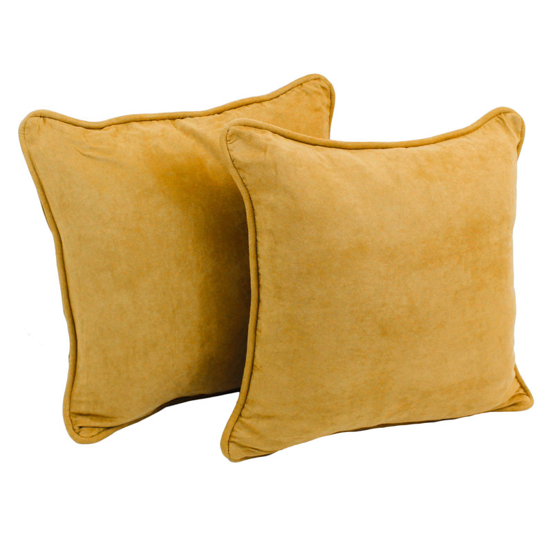  Corded Throw Pillow, Lemon