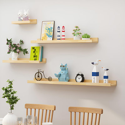 Solid Wood Floating Wall Shelf