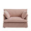 Fauteuil d'appoint surdimensionné de 47,2 po avec accoudoirs en chenille de charge double pour salon et appartement