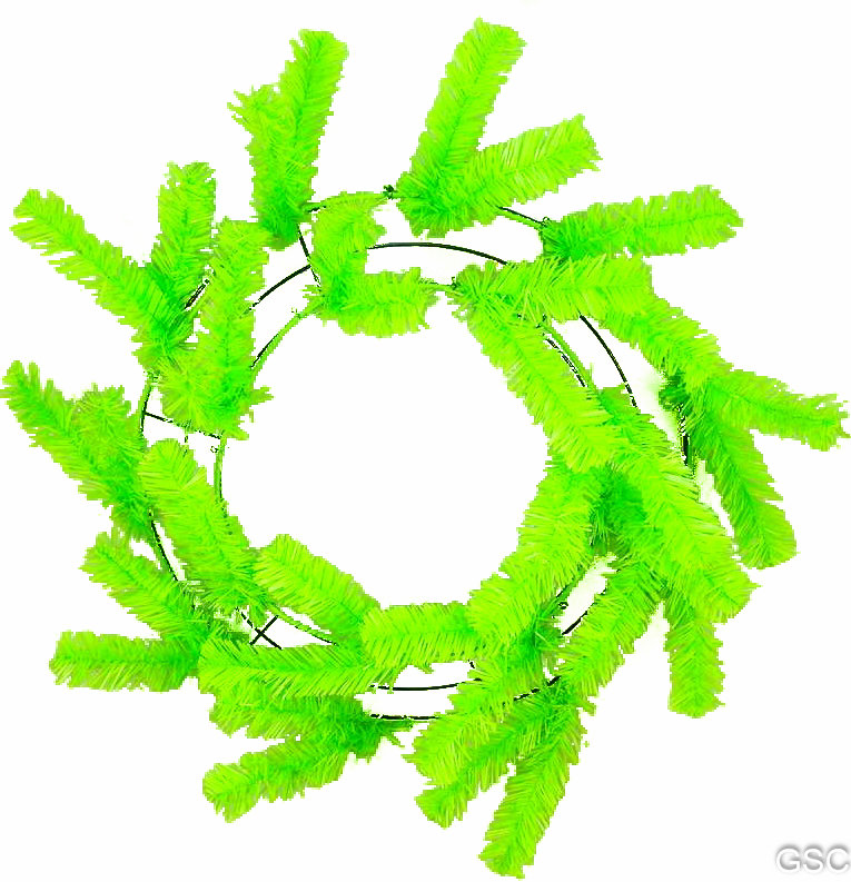 Couronne en métal 24 po, H 24 po x l 24 po x P 2,5 po, Vert lime