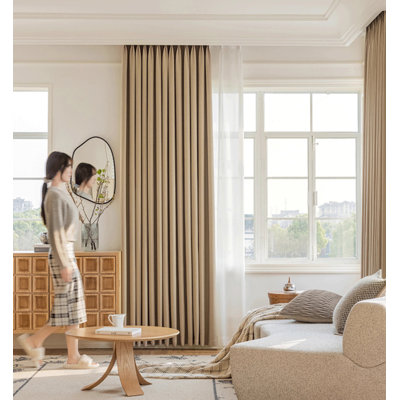 Chenille Room Darkening Curtain Panel Pair