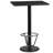 Basnight Rectangular Laminate Table Top with Round Bar Height Table Base and Foot Ring-1068121043-996241398