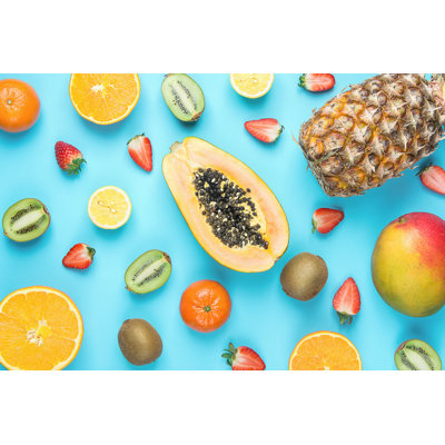 Tropical Seasonal Fruits by Olindana - Wrapped Canvas Print