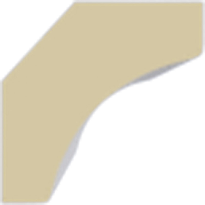 Traditional White Polyurethane Crown Moulding, 94.5" Length