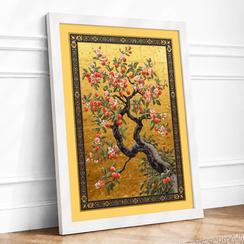 Blossoms in Spring Japandi - Framed Print, A3 - 42.0 x 29.7 cm, White