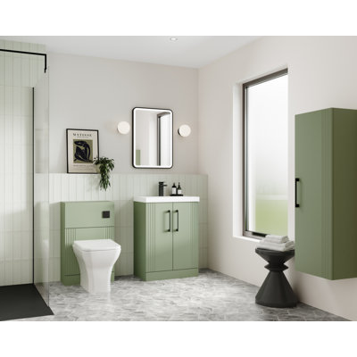 Deco 610mm Single Bathroom Vanity with Integrated Vitreous China Basin