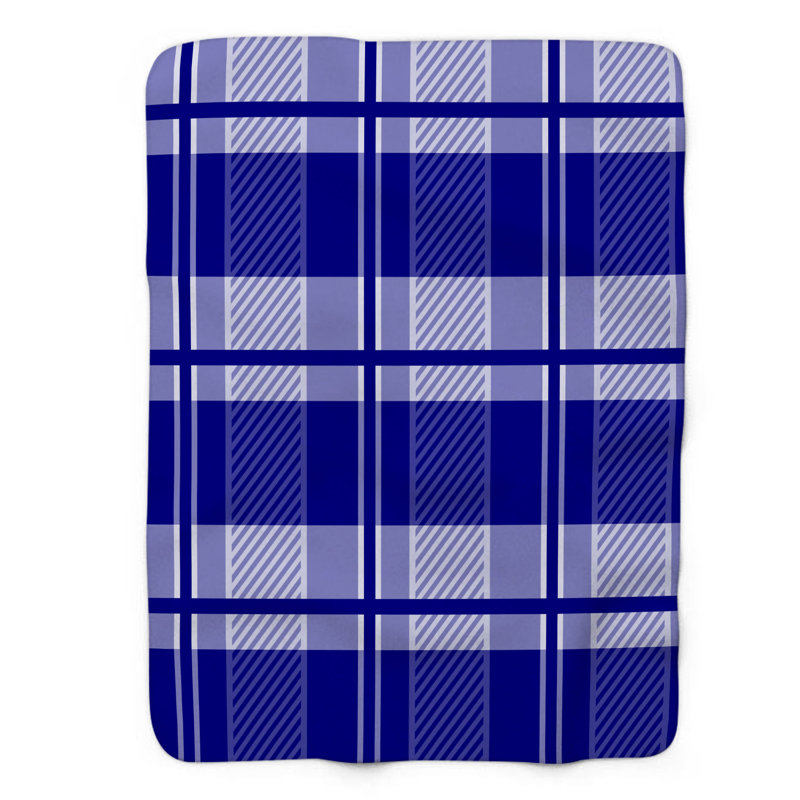Couverture en sherpa bleu marine 1 pièce, L 50 po x L 60 po