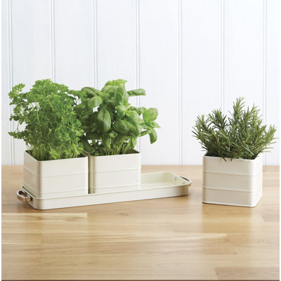 3 Piece Metal Window Box Planter Set