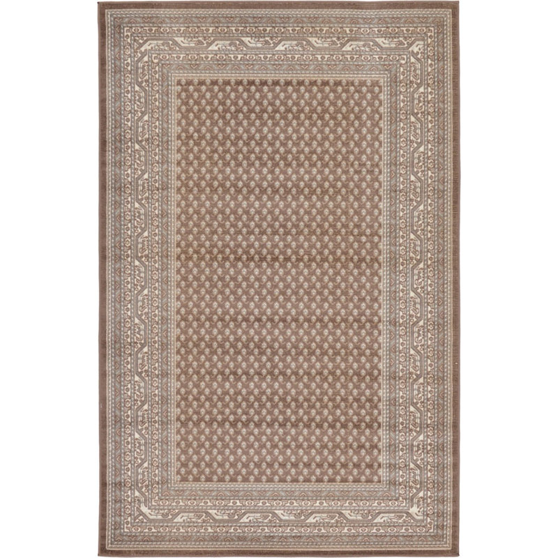 Tapis brun à motif oriental Wingate, Rectangle 6 pi x 9 pi