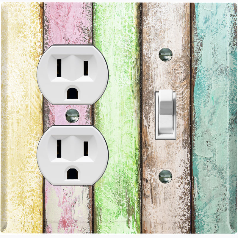 Patterned 2 - Gang Combination Plate Standard Combination Wall Plate