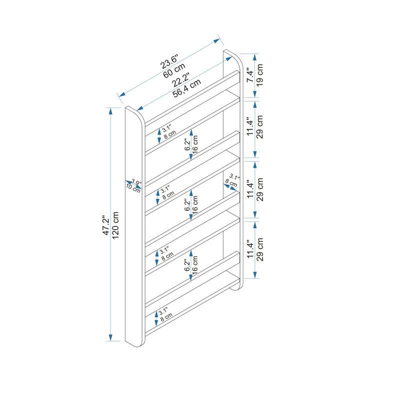 Wall Spice Rack, Atlantic Pine