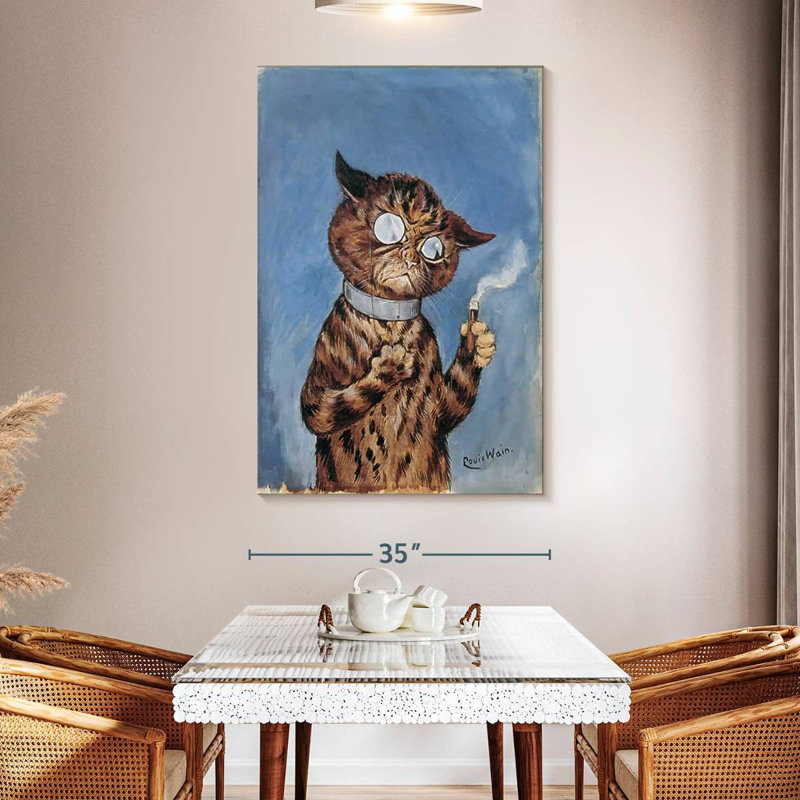 Ketti Cat With A Cigar, 51" H x 34" W