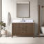 Meuble-lavabo autoportant à double cuve 54 po avec plateau en marbre Caldwell-107663221-107663217-107663219