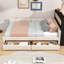 Wooden Upholstered Daybed with USB and 2 Drawers-106846323