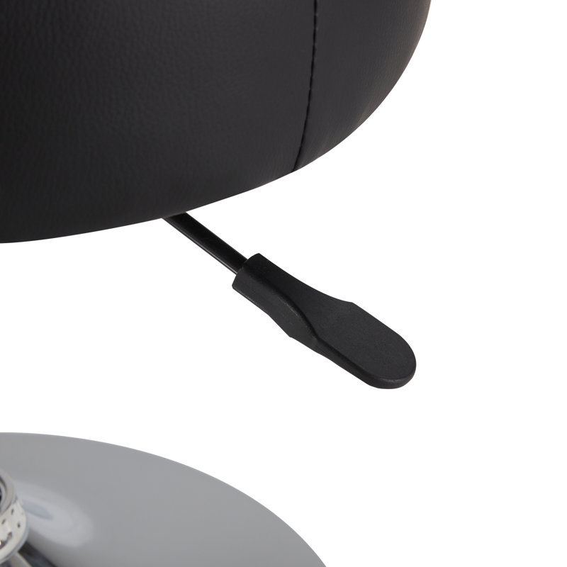 Tabouret de coiffeuse ajustable et pivotant de style Mid-Century, Noir