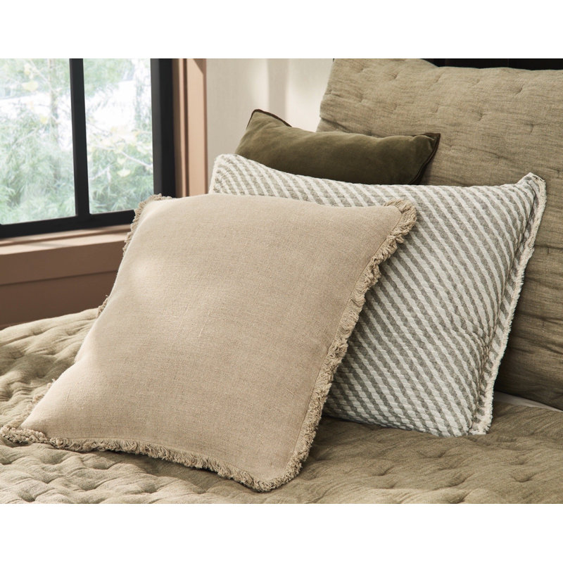 Preston Square Pillow Cover & Insert, Saddle
