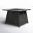 Anthone Square Steel, Stainless Steel, Marble, PE Rattan Propane Smokeless Fire Pit Table with Hidden Fuel Tank