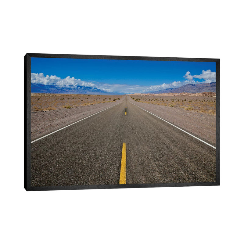 Death Valley Road To Nowhere 1 Piece Wall Art on Canvas, 66.04 cm H x 45.72 cm W, Black Framed