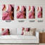 Horloge murale surdimensionnée liquide rose et or Glam Art Alchimie VI - formes abstraites-99639252