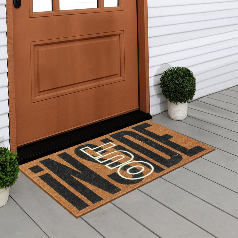 Natural Coir Inside Out 30 in. x 18 in. Non-Slip Outdoor Door Mat