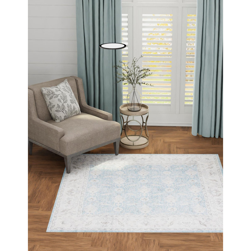 Bungalow Rose Dinah Timeless Rug, Carré 7 pi 10 po x 7 pi 10 po