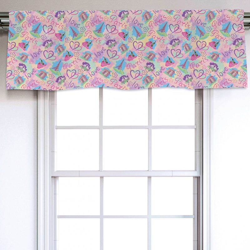 Ambesonne Sateen Ruffled 54'' W Window Valance in