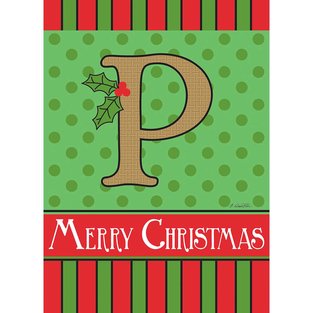 Carolena Double Sided 18'' H x 13'' W Burlap Christmas Garden Flag The Holiday Aisle® Monogram 