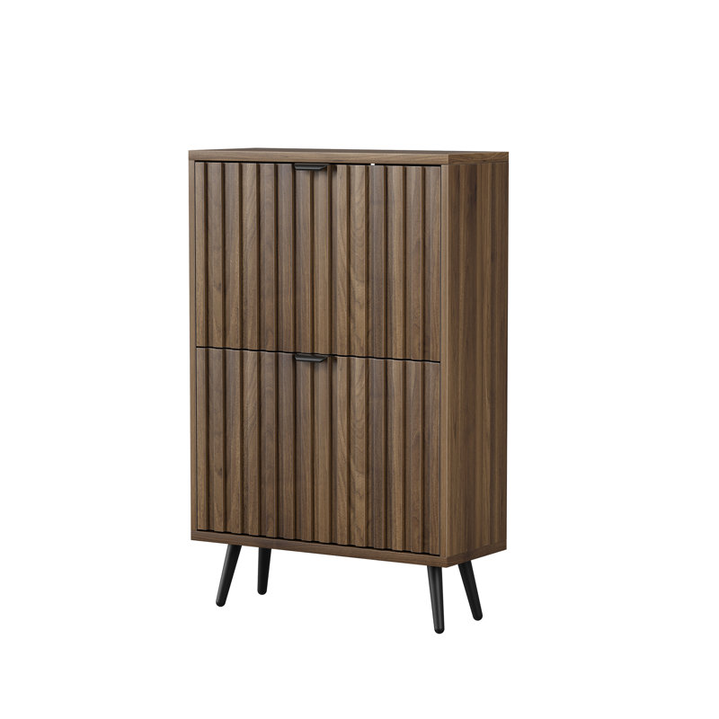 12 Pair Shoe Storage Cabinet, Walnut
