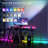 Smart RGB Floor Lamps For Living Room, 32W Bright LED Floor Lamp With APP And Remote Control, Tall Standing Lamp With Stepless Dimmable, Modern Corner Lamp For Bedroom, Gaming Room