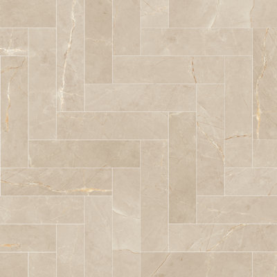 Carreau de sol en porcelaine mat aspect marbre 3,15 po x 12,99 po Elegance Subway