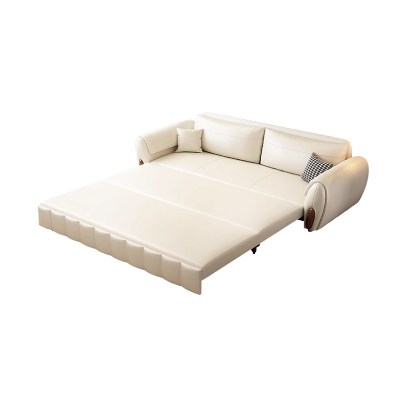 Canapé-lit convertible rembourré en éponge en similicuir Cat, H 33,46 po x l 86,61 po x P 31,5 po