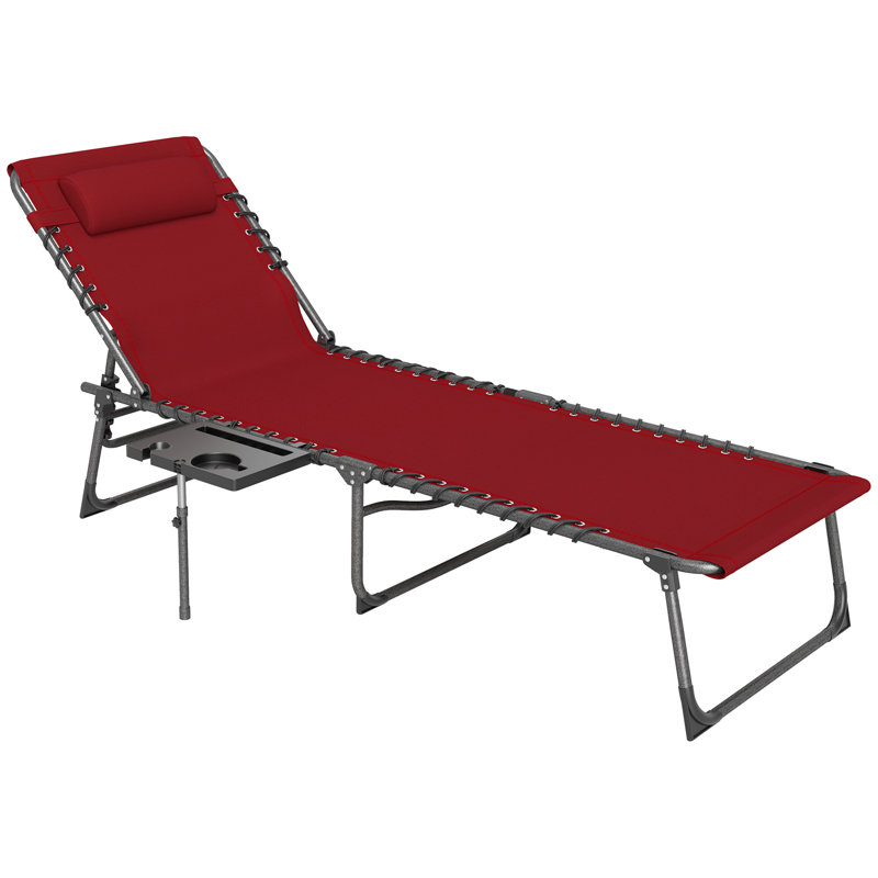 190cm Long Single Chaise, Red