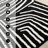 Florence Zebra Striped Blocked Black White Area Rug-1632307052